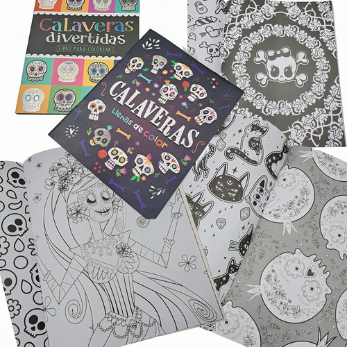 Libros/ Cuaderno Para Colorear Hermosas Calaveras 3uni