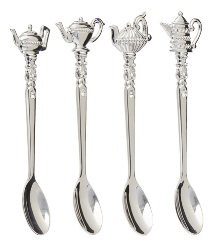 Cuchara De Té Chapada En Plata Elegance Silver Con Cristal (