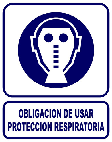 Cartel Obligacion De Usar Proteccion Respiratoria 22x28 Cm