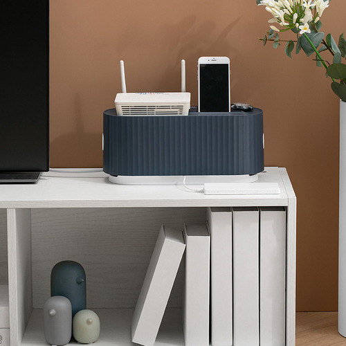 Caja De Gestión De Cables Con Soporte Para Teléfono, Tapa, C