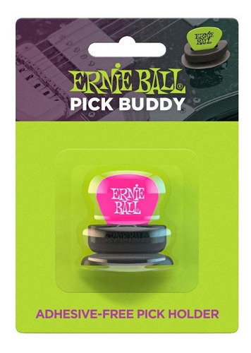 Portapua Ernie Ball Pick Buddy Adhesivo Sin Pegamento + Pua Color Negro