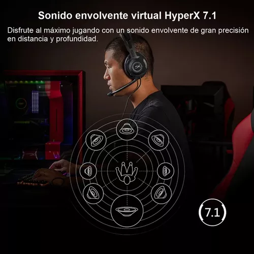 Audífonos gamer con micrófono HyperX Cloud Revolver Sonido 7.1