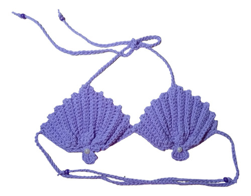 Corpiño Sirena Bebe Tejido Crochet Top Ostras Bikini Mermaid