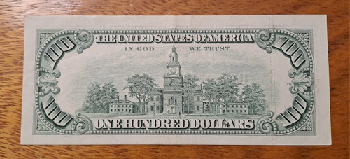 Estados Unidos Billete 100 Dólares 1990 Reposición. Mb ++ (Usado)