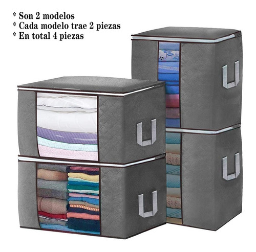 Imagen 2 de 9 de Bolsa De Almacenamiento Para Edredón Y Suéteres Set 4uds