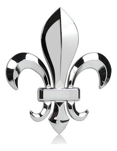 Louisiana Fleur-de-lis 3d Chrome Abs Emblema, Hecho En Ee