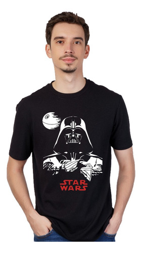 Remera Negra - Darth Vader - Star Wars - Unisex Manga Corta