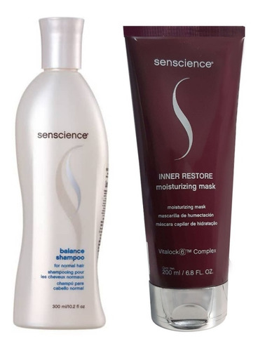 Imagem 1 de 5 de Kit Senscience Spring Shampoo Balance + Masc Inner 200ml 
