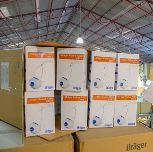Imagen 5 de 10 de Respirador N95 Con Válvula Dräger X-plore® 1350 V 10 Piezas