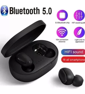 Auriculares inalámbricos Bluetooth Erdots A6s Plus con pantalla de color: negro, color de la luz: blanco