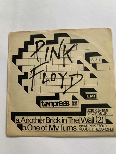 Pink Floyd- Another Brick In The Wall -vinil 7 -single Lp