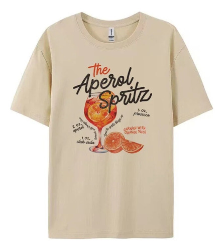 Camiseta De Manga Corta Con Estampado Gráfico Aperol Spritz