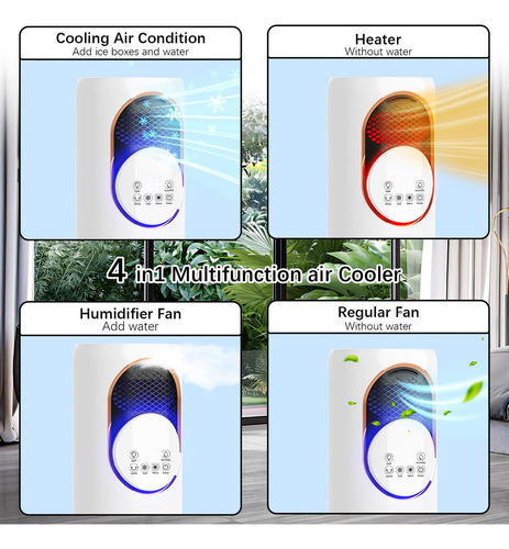 Censtech 1800w 2 Modos Calefactor Eléctrico Climatizador De Torre Inteligente, Pantalla Led, Con Control Remoto,calentador De Aire Acondicionado Portátil, 12h Temporizador Y Oscilación De 120°, 4l