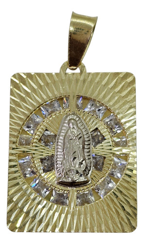Medalla Virgen De Guadalupe Oro 10k Grande + Cadena  Regalo