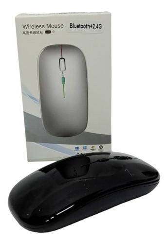 Mouse Inalambrico Recargable Plano Tipo  Bluetooth Y Wireles