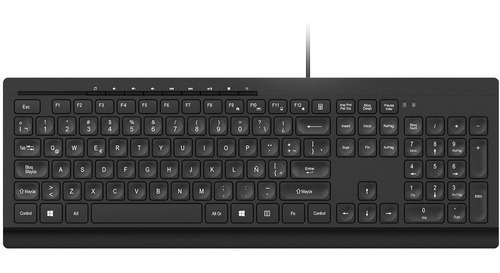 Teclado Multimedia Ultradelgado Klip Xtreme Kkm-252s Usb Color del teclado Negro