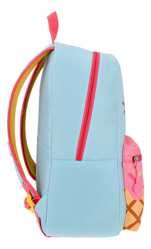 Mochila Escolar Keepack Pusheen Ice Cream Azul Claro Azul Claro Lisa