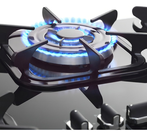Cooktop 5 Bocas Á Gás Mueller Tripla Chama Cor Preto 127/220V
