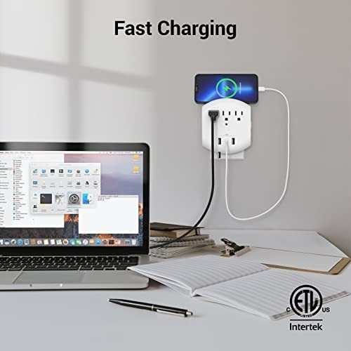 Enchufe Inteligente Marca Clear Power 3 Tomas/3 Usb/blanco