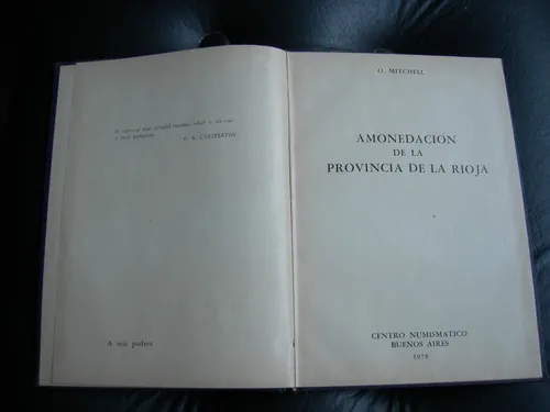 Amonedacion La Rioja Numismatica Monedas -o. Mitchell (Usado)