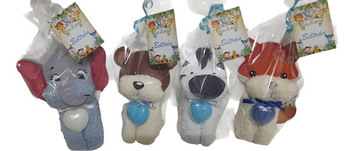 10 Souvenirs Animalitos En Toalla Reutilizable Con Jabón