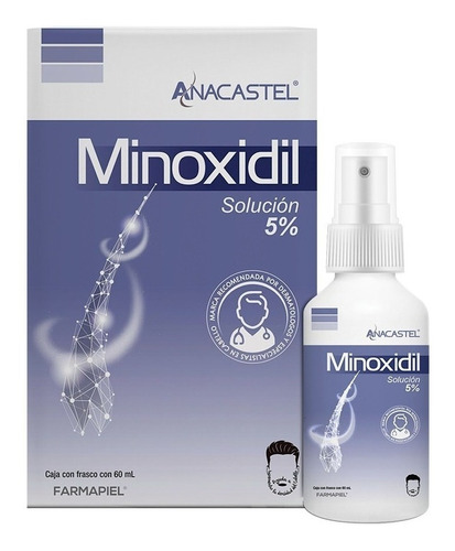 Imagen 1 de 2 de  Líquido Anacastel Minoxidil Solución 5% anticaída de 60mL