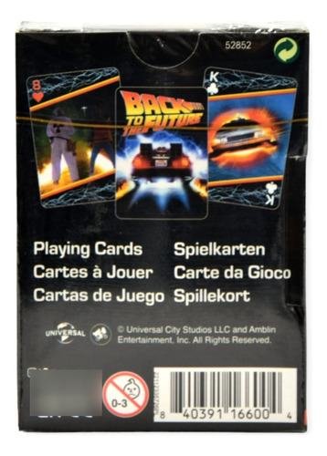 Volver Al Futuro Cartas Poker Importadas 100% Originales