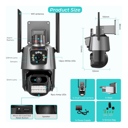 Cámara De Seguridad Anberx P10q Wireless Con Resolución 8mp
