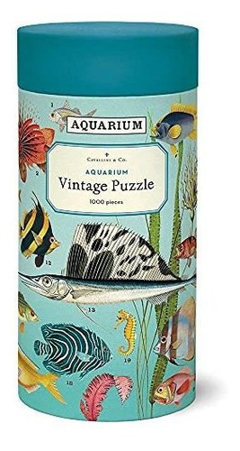 Rompecabeza - Cavallini 1000 Piece Puzzle, Vintage Aquarium 