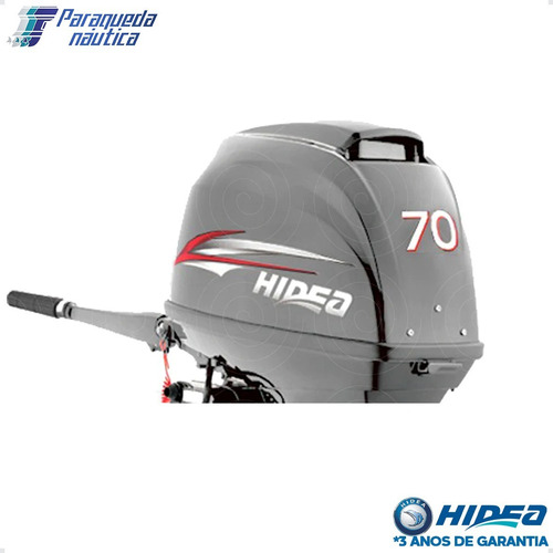 Imagem 2 de 4 de Motor De Popa Hidea 2 Tempos 70hp Fhl-d