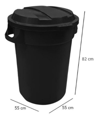 Bote Basura Grande Con Tapa Plástico Super Resistente
