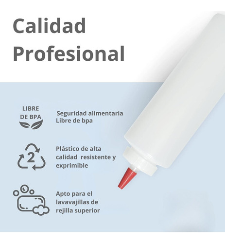 Juego De 6 Botellas De Plástico Flexibles De 16 Oz Con