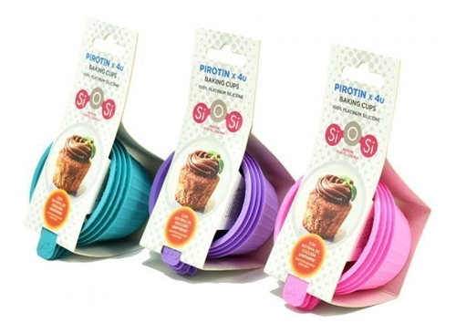 Pirotin Pirotines Si O Si Set X4 Silicona Baking Cups 