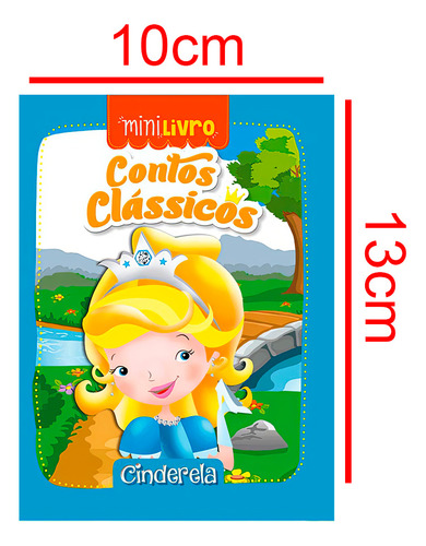 Cinderela - Kit 50 Livrinhos Lembrancinha De Festa Sacolinha Aniversário