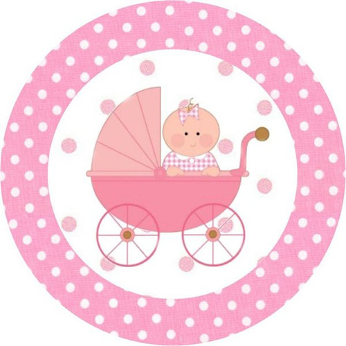 100 Etiquetas Recuerdo Baby Shower Personalizadas Niña Me9