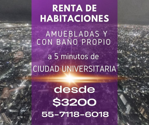 ¡vive A Pasos De La Uaem! Habitaciones Amuebladas En Toluca ¡a 5 Minutos De Cu!