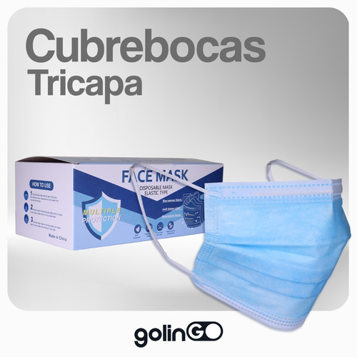 Imagen 4 de 6 de Cubrebocas 150 Piezas Tricapa Mascarilla Proteccion Comodo