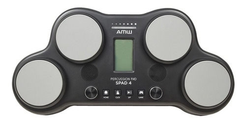 Amw Spad 4 Bateria Eletrônica Percussão 4 Pads + 2 Pedais