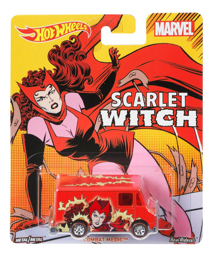 Hot Wheels Combat Medic Marvel Scarlet Witch Real Riders