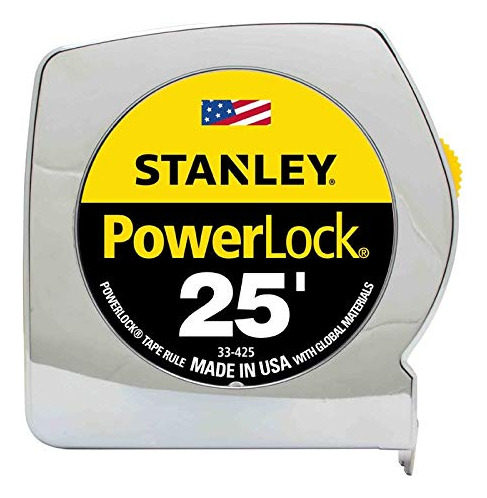 Stanley 33-425 Cinta Métrica De 25 Pies Por 1 Pulgada, Paq.