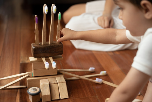 Imagen 4 de 4 de Cepillo Kids Dientes Bambú Biodegradable Eco Friendly Meraki