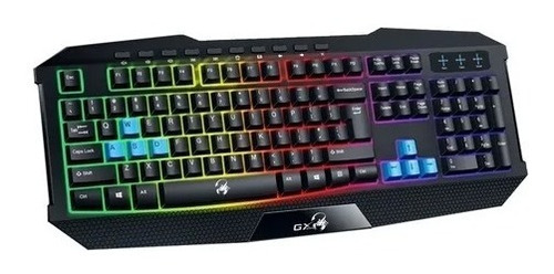 Imagen 3 de 4 de Teclado Gamer Genius Scorpion K215 Español Luz 7 Colores Usb