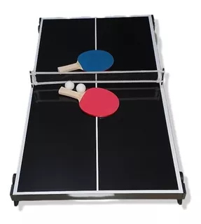 Mini Mesa De Ping Pong Y Tejo 2 En 1 Athletic Works 95320 Color Negro