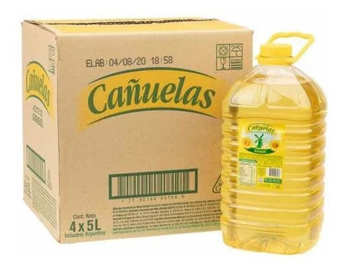 Aceite De Girasol Cañuelas X 5 L X 4 Unidades