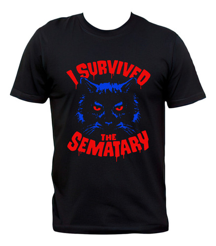 Remera Negra Cementerio De Animales I Survived The Sematary