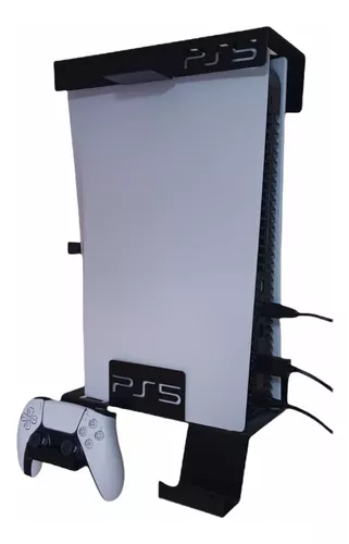 Suporte Horizontal Preto para PlayStation 5 de Mídia Física - Estabilidade  e Organização