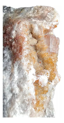274g Fluorita Cúbica Naranja Calcita Specimen Raro