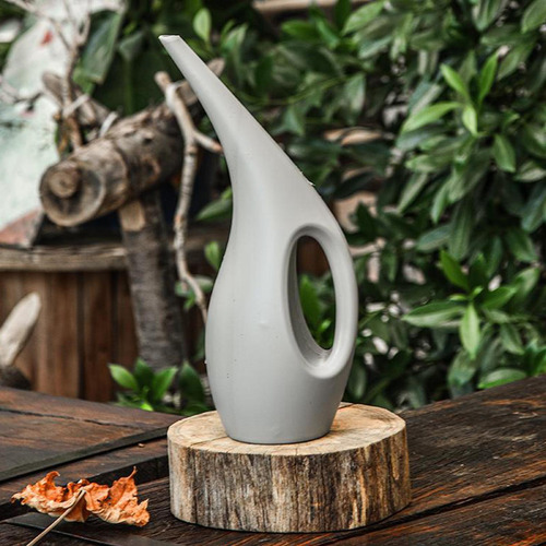 Riego Lata De Riego Maceta Moderna Larga 1.5l Gris Claro