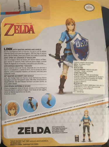 Link Con Escudo Y Espada Maestra Legend Of Zelda Nintendo (Usado)
