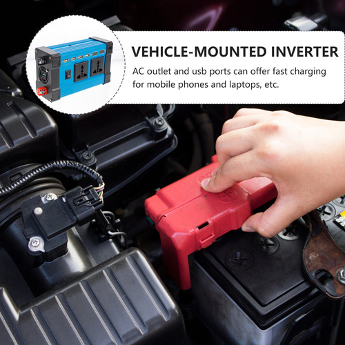 Convertidor Rápido De Corriente Automático Lcd De 12 V A 220